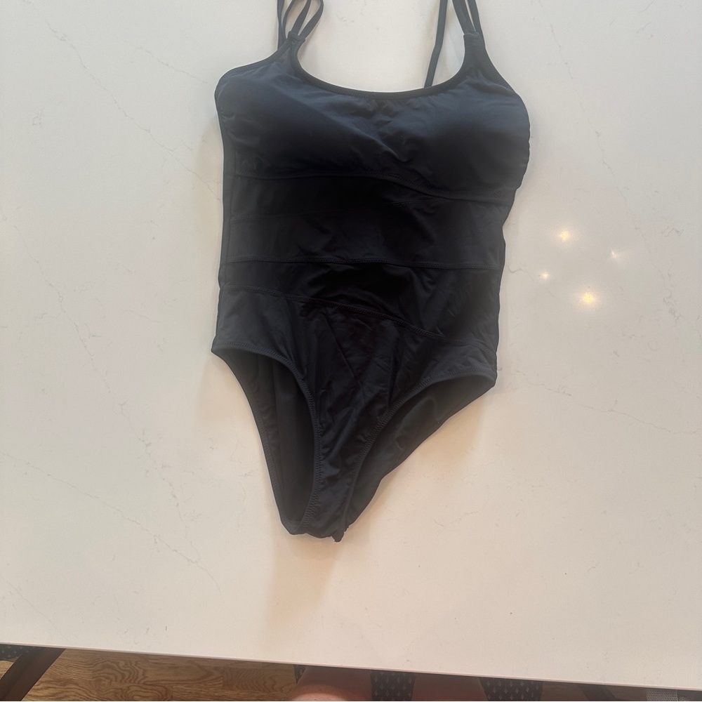 Lands' End Classic Black Swimwear